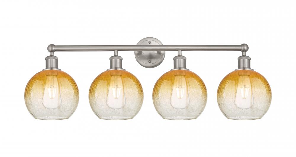 Brookhaven Globe - 4 Light - 35 inch - Brushed Satin Nickel - Bath Vanity Light