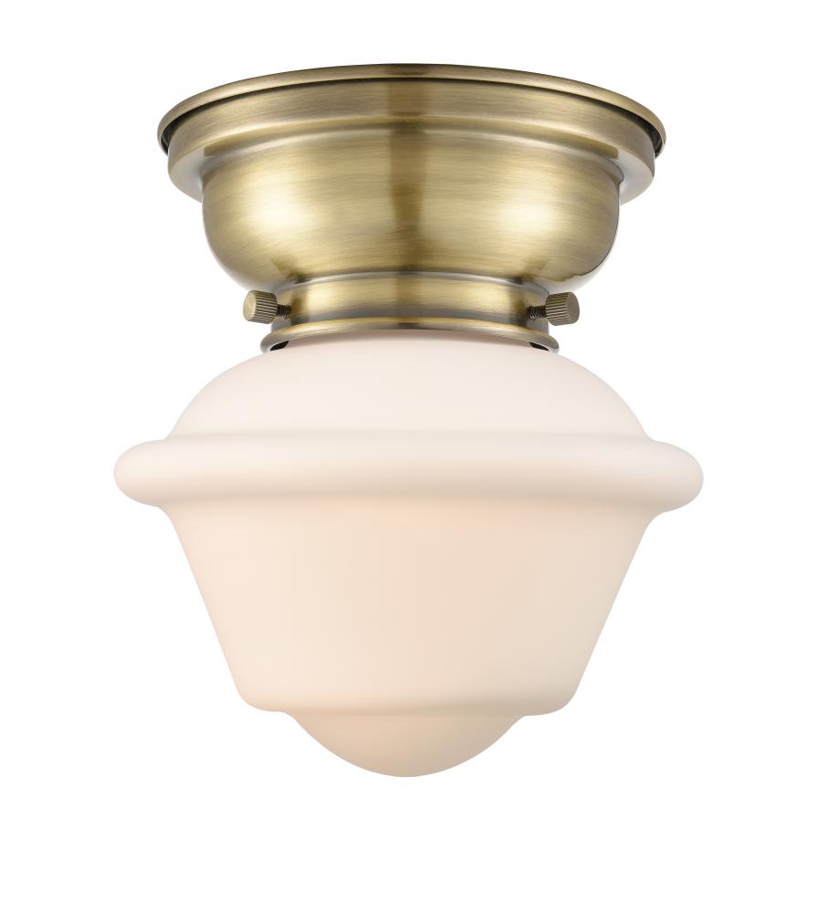 Oxford - 1 Light - 8 inch - Antique Brass - Flush Mount