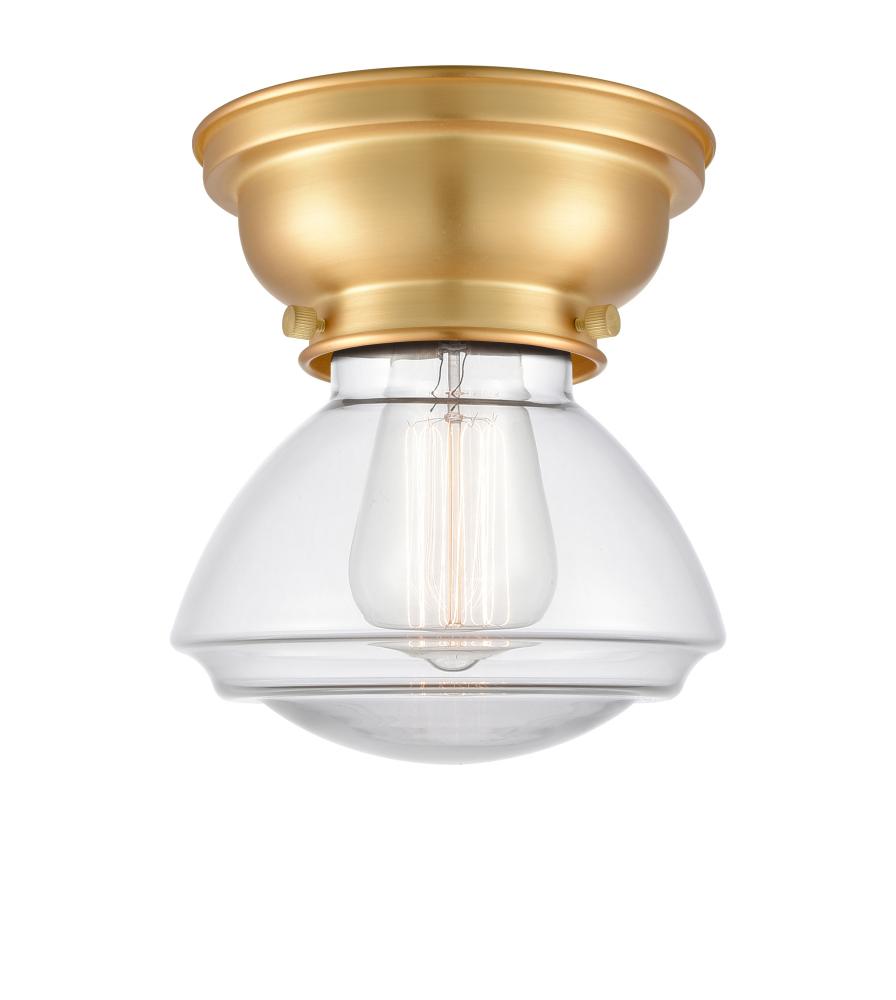 Olean - 1 Light - 7 inch - Satin Gold - Flush Mount