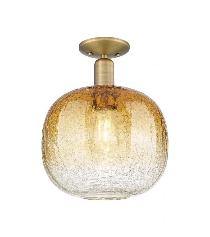 Brookhaven Sphere - 1 Light - 6 inch - Antique Brass - Semi-Flush Mount