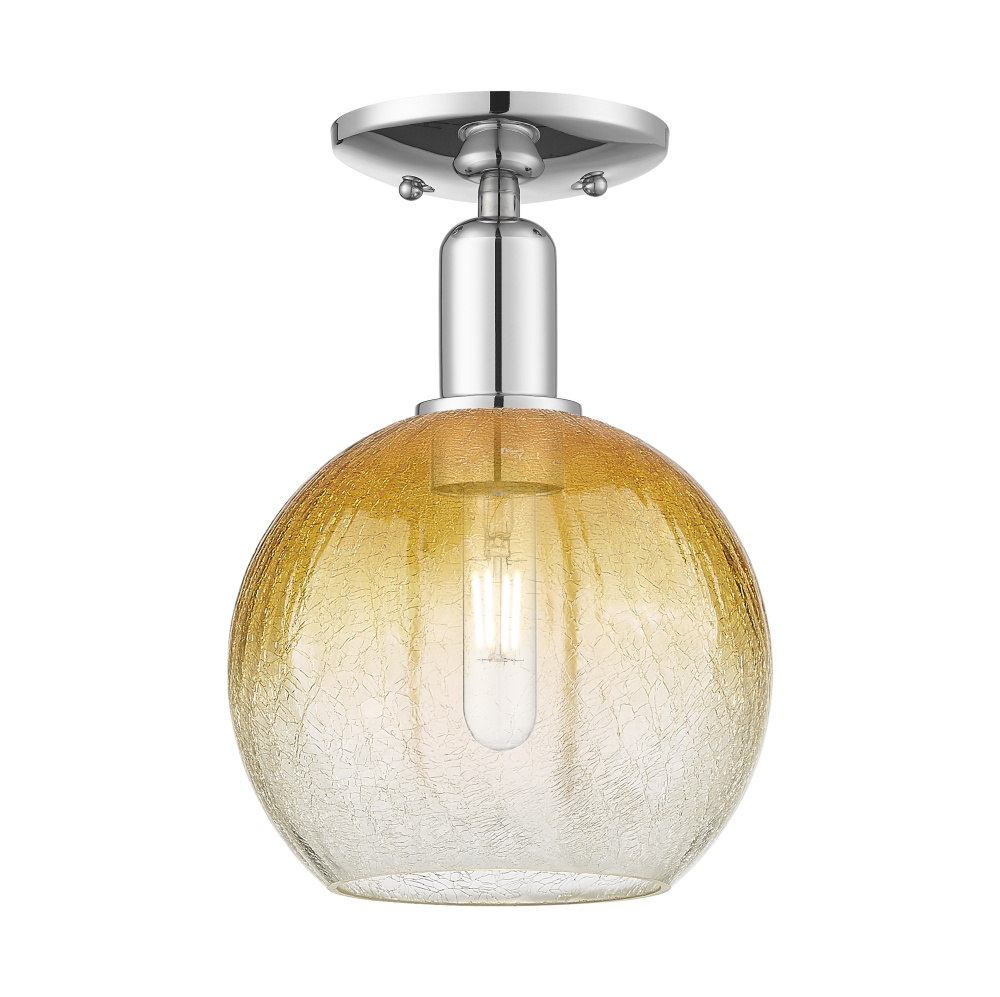 Brookhaven Globe - 1 Light - 6 inch - Polished Chrome - Semi-Flush Mount