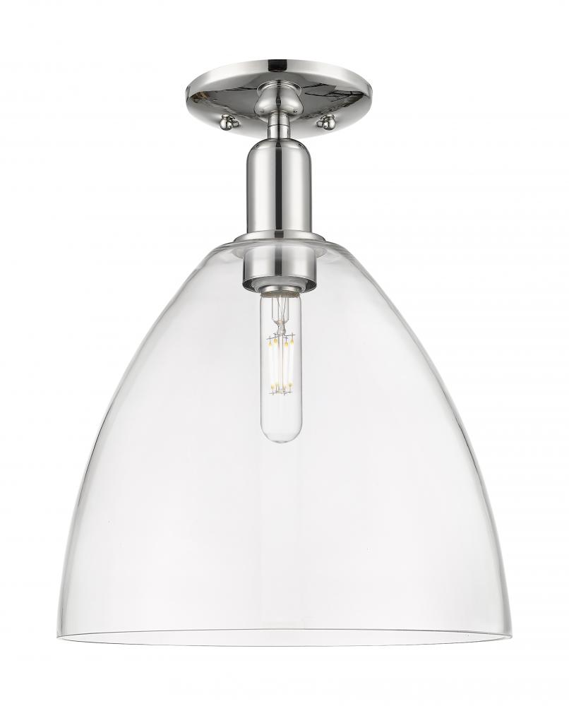 Bristol - 1 Light - 12 inch - Polished Nickel - Semi-Flush Mount