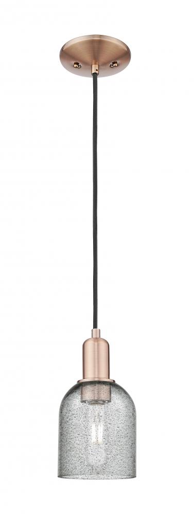 Caledonia - 1 Light - 5 inch - Antique Copper - Cord hung - Mini Pendant