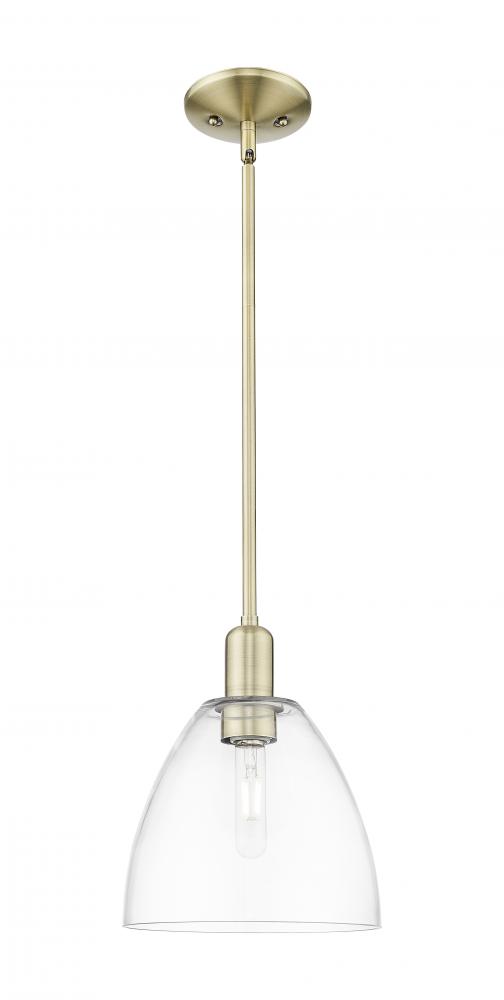 Bristol - 1 Light - 9 inch - Antique Brass - Stem hung - Mini Pendant