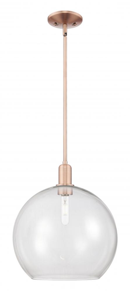 Athens - 1 Light - 14 inch - Antique Copper - Stem hung - Mini Pendant
