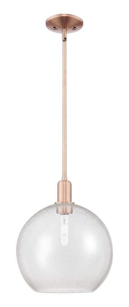 Athens - 1 Light - 12 inch - Antique Copper - Stem hung - Mini Pendant