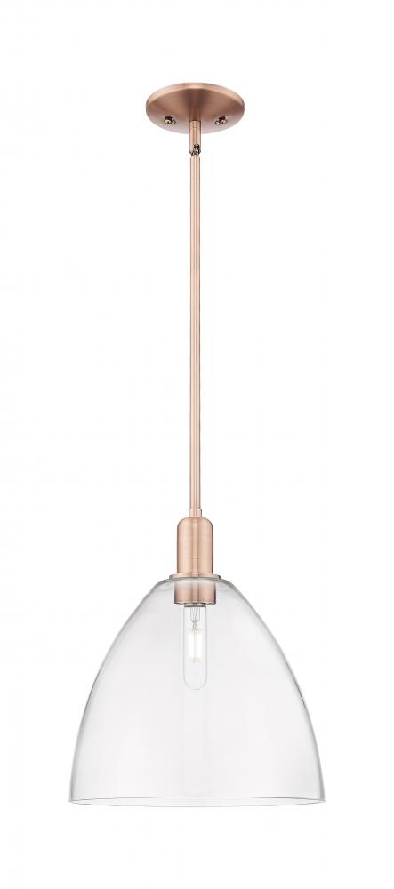 Bristol - 1 Light - 12 inch - Antique Copper - Stem hung - Mini Pendant