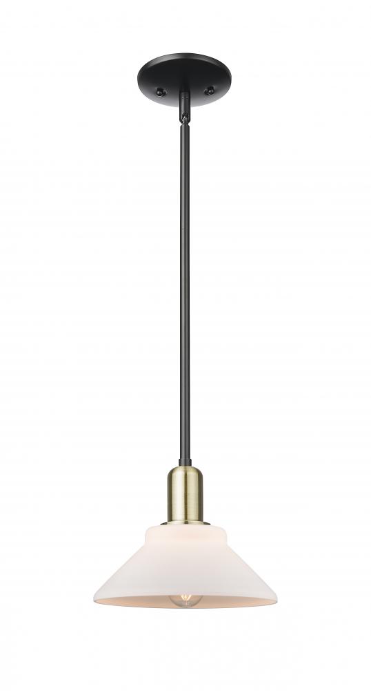 Orwell - 1 Light - 8 inch - Black Antique Brass - Stem hung - Mini Pendant