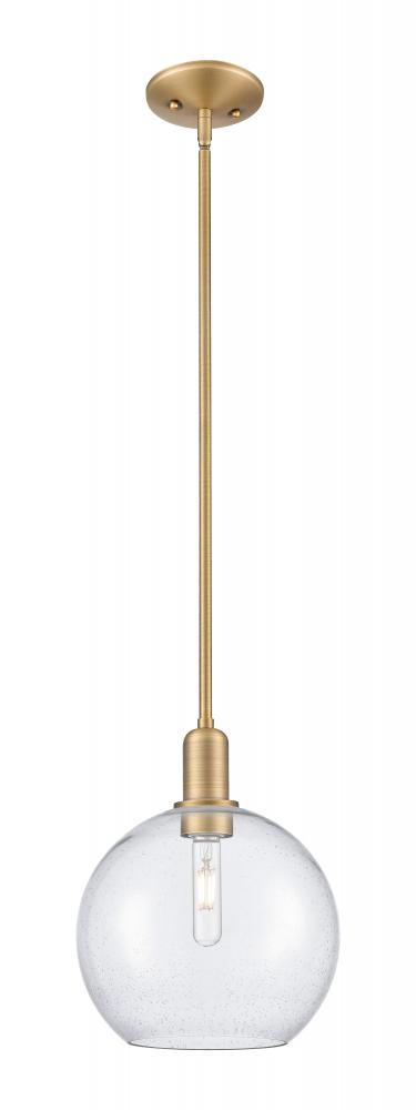 Athens - 1 Light - 10 inch - Brushed Brass - Stem hung - Mini Pendant