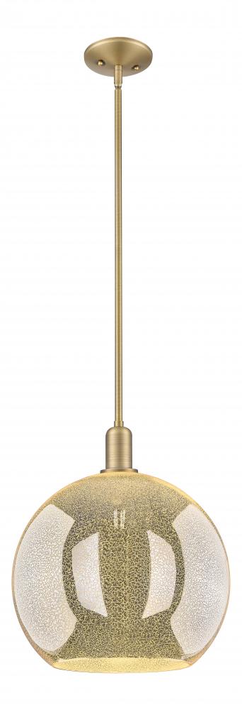 Athens - 1 Light - 14 inch - Brushed Brass - Stem hung - Mini Pendant