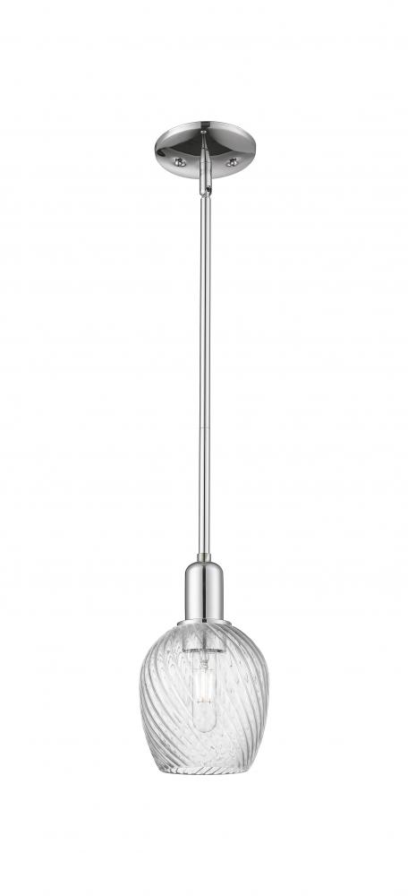 Salina - 1 Light - 6 inch - Polished Chrome - Stem hung - Mini Pendant