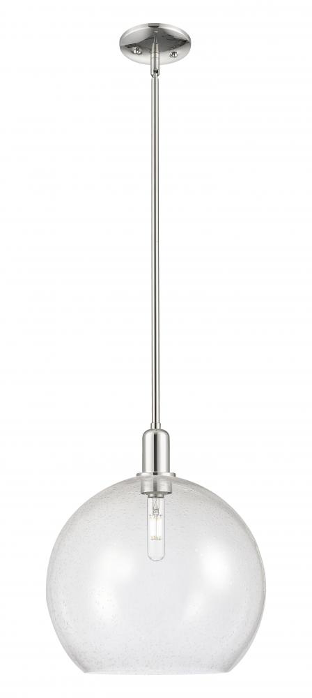 Athens - 1 Light - 14 inch - Polished Nickel - Stem hung - Mini Pendant
