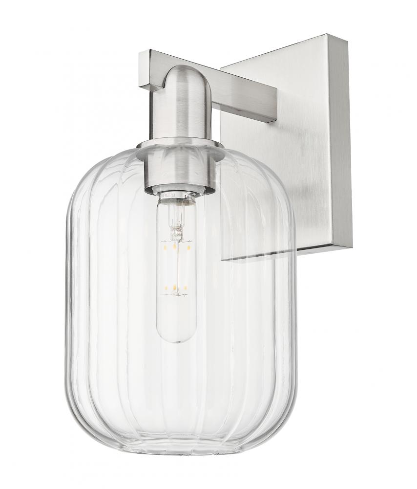 Preston Cylinder - 1 Light - 6 inch - Brushed Satin Nickel - Sconce