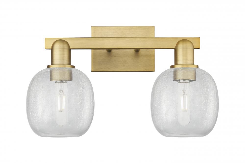 Belfast - 2 Light - 17 inch - Brushed Brass - Bath Vanity Light