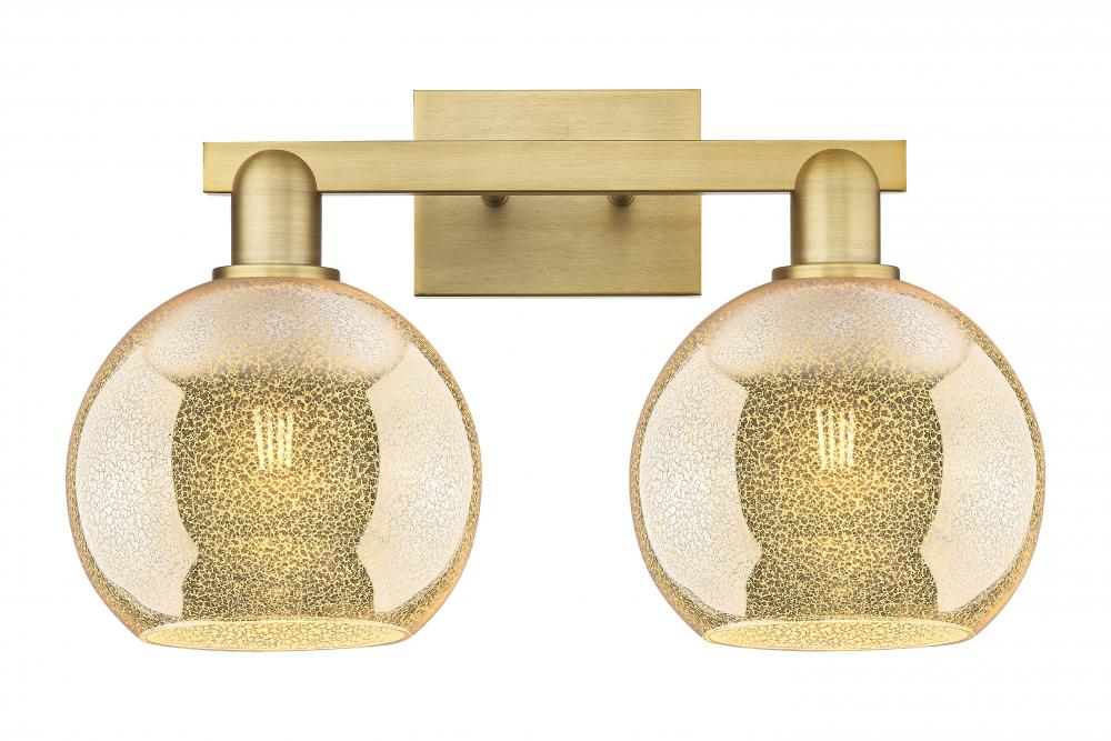 Athens - 2 Light - 19 inch - Brushed Brass - Bath Vanity Light