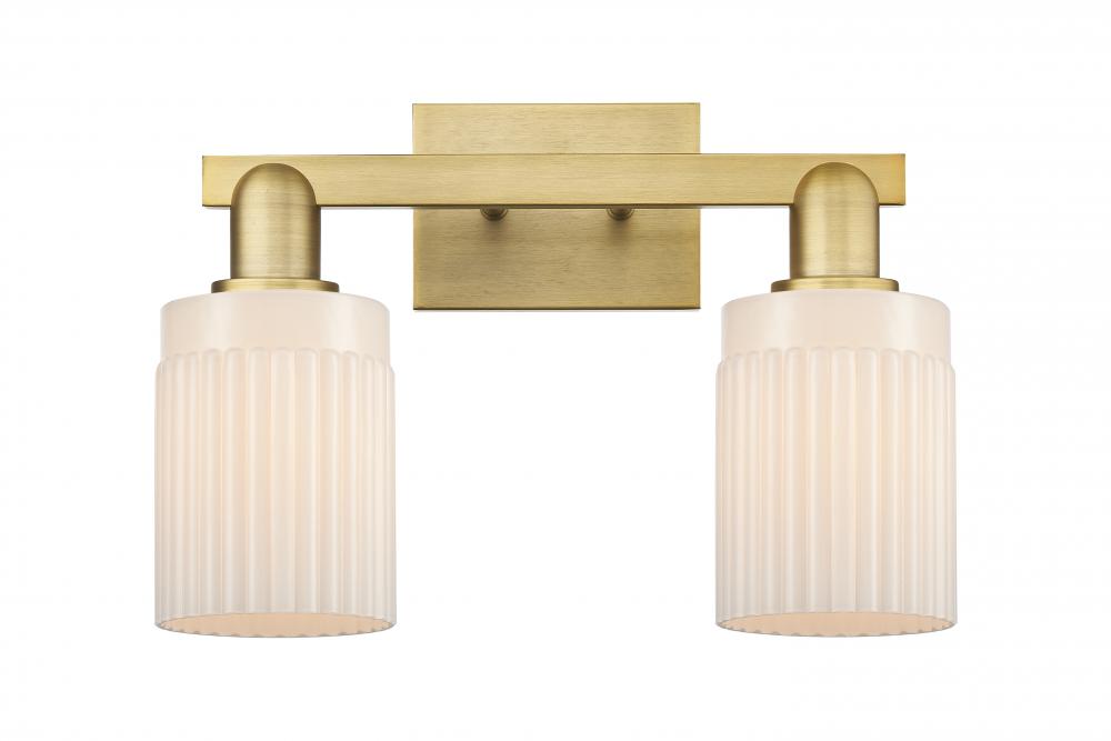 Hadley - 2 Light - 16 inch - Brushed Brass - Bath Vanity Light
