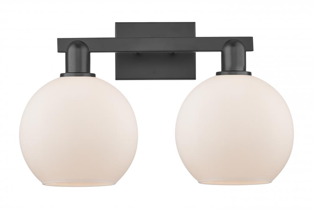 Athens - 2 Light - 19 inch - Matte Black - Bath Vanity Light