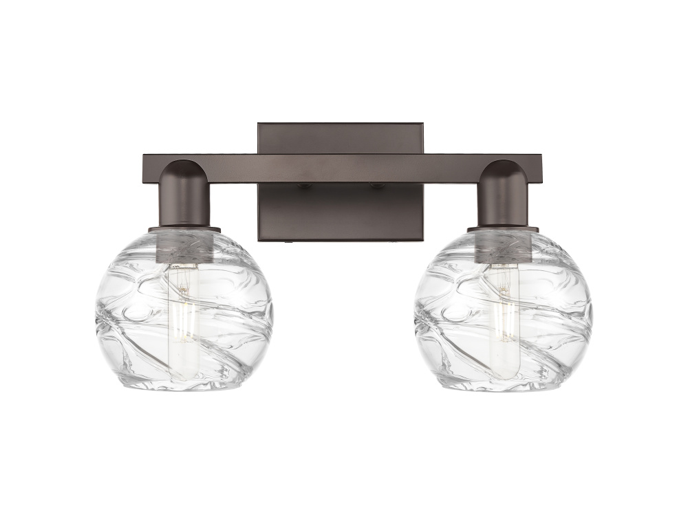 Athens Deco Swirl - 2 Light - 16 inch - Oil Rubbed Bronze - Bath Vanity Light