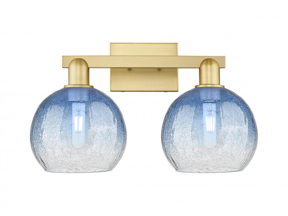 Brookhaven Globe - 2 Light - 16 inch - Satin Gold - Bath Vanity Light