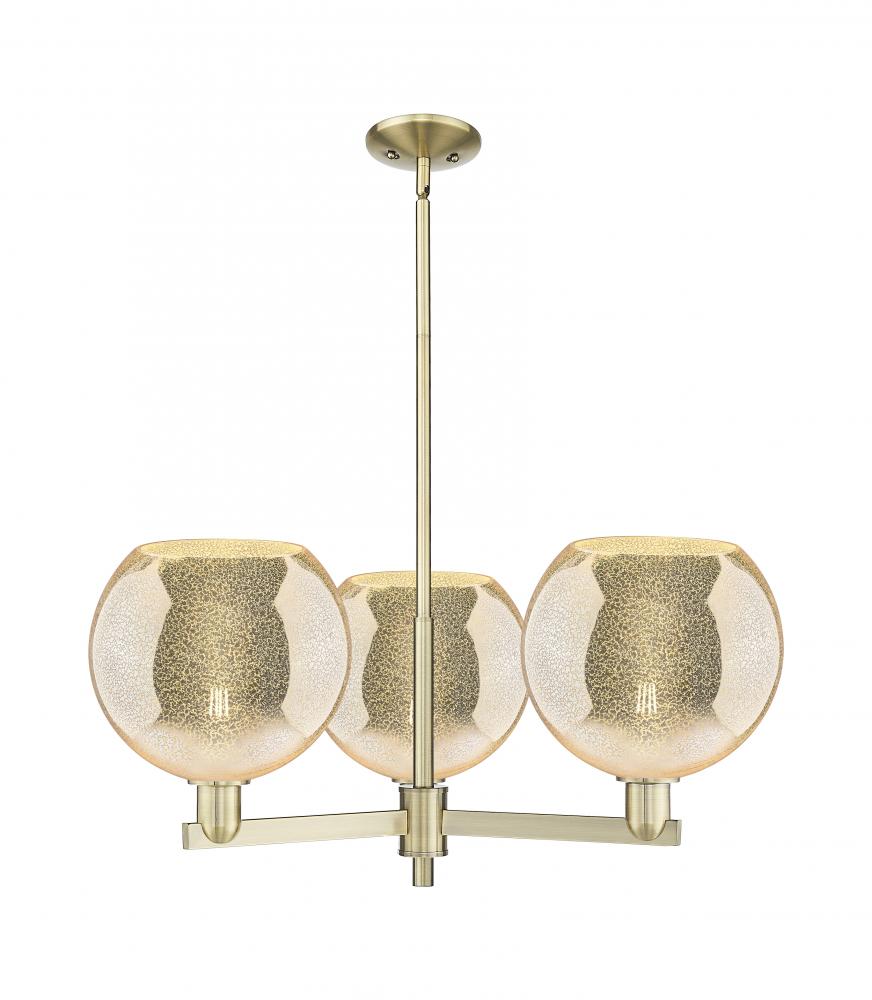 Athens - 3 Light - 32 inch - Antique Brass - Stem hung - Pendant