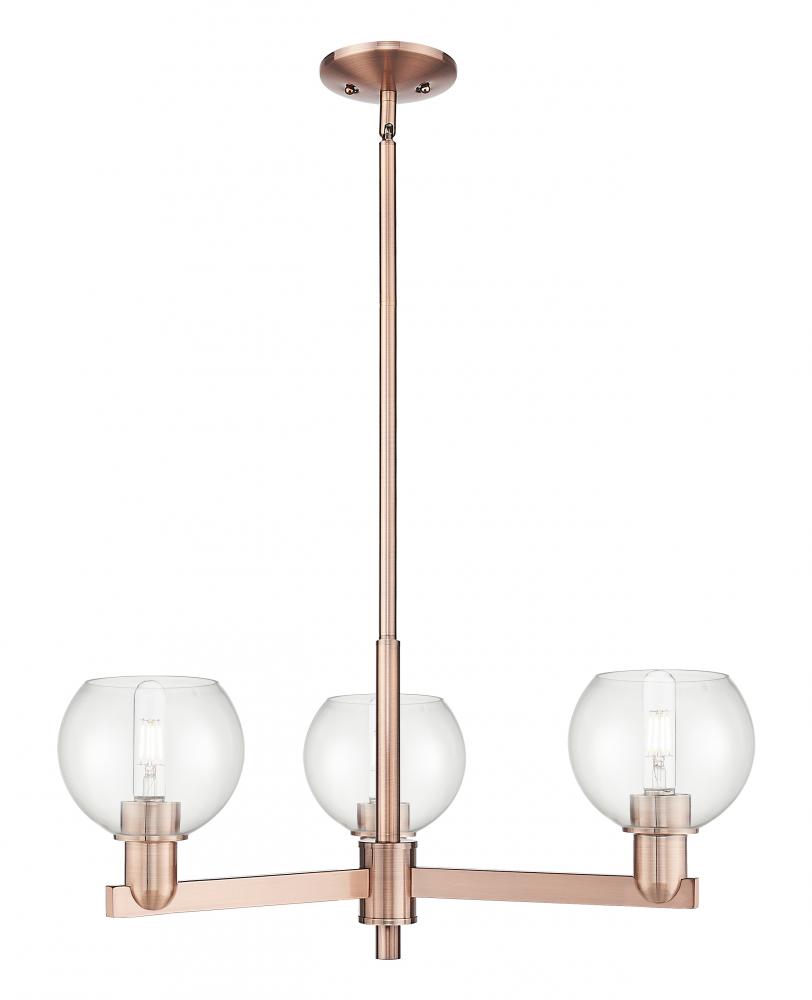Athens - 3 Light - 28 inch - Antique Copper - Stem hung - Pendant