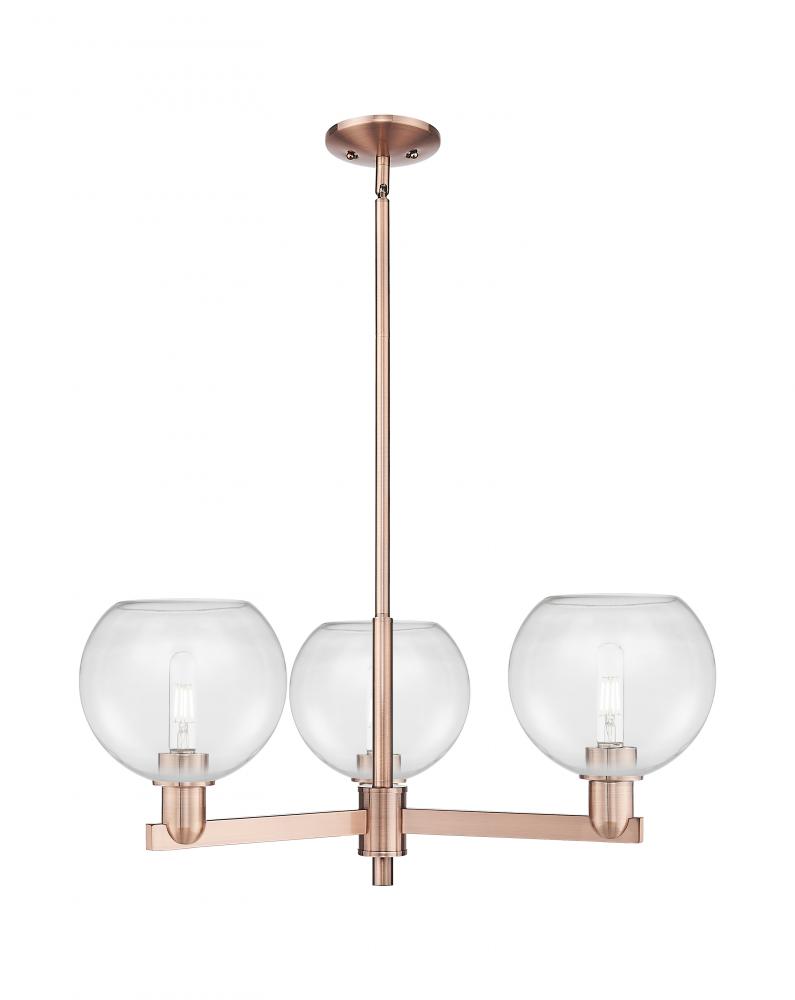 Athens - 3 Light - 30 inch - Antique Copper - Stem hung - Pendant
