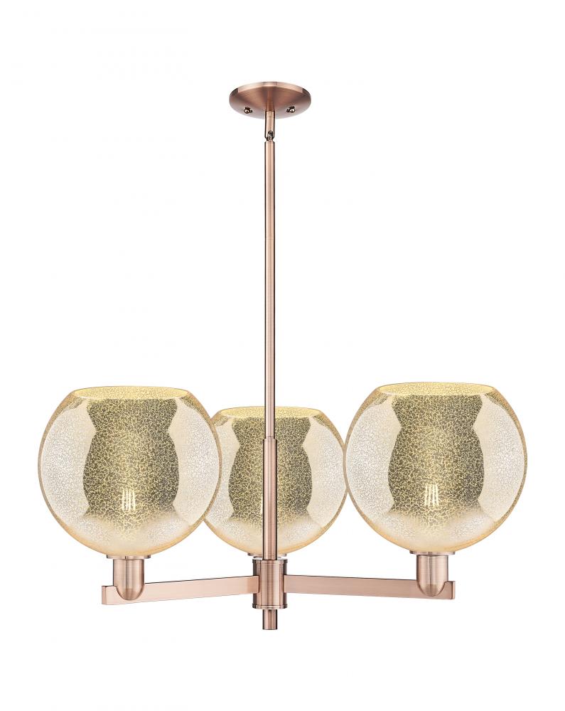 Athens - 3 Light - 32 inch - Antique Copper - Stem hung - Pendant