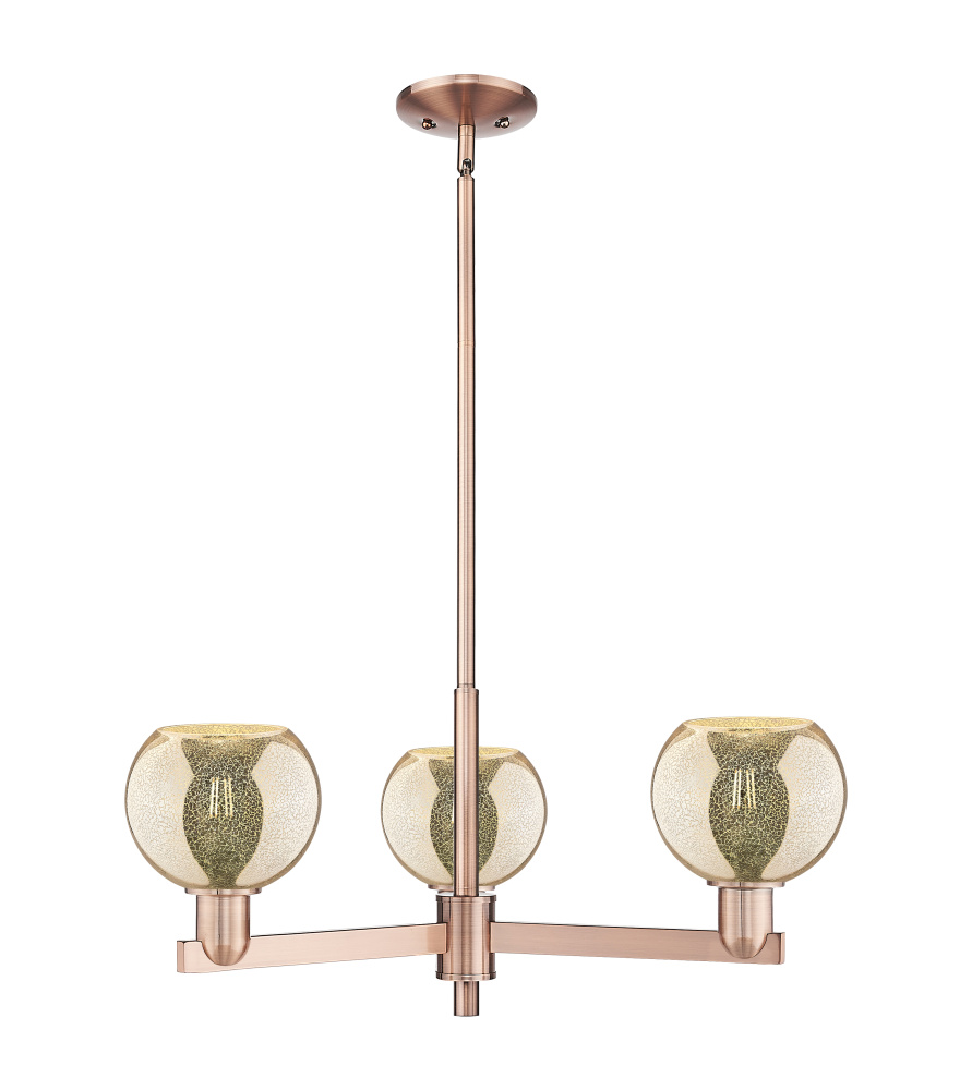 Athens - 3 Light - 28 inch - Antique Copper - Stem hung - Pendant