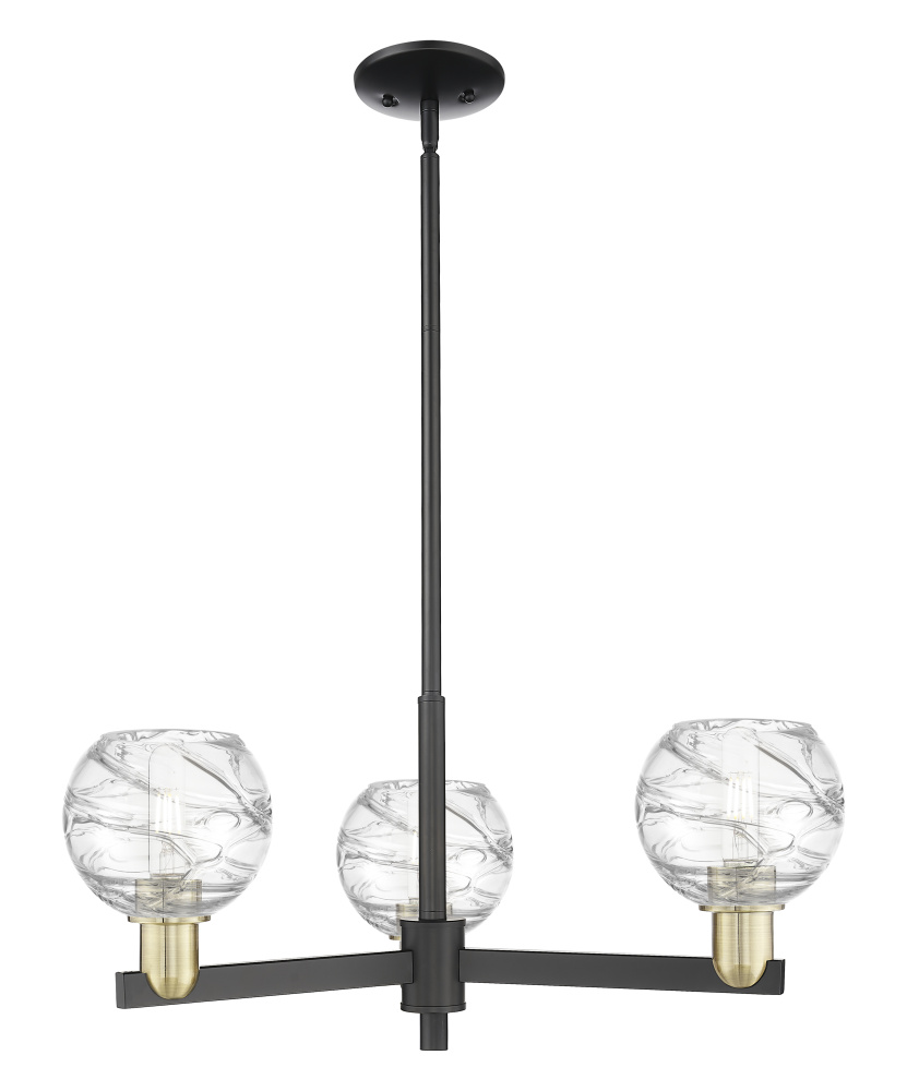 Athens Deco Swirl - 3 Light - 18 inch - Black Antique Brass - Pendant