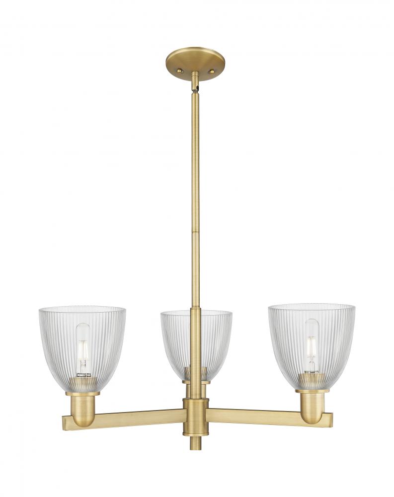 Castile - 3 Light - 28 inch - Matte Black - Stem hung - Flush Mount