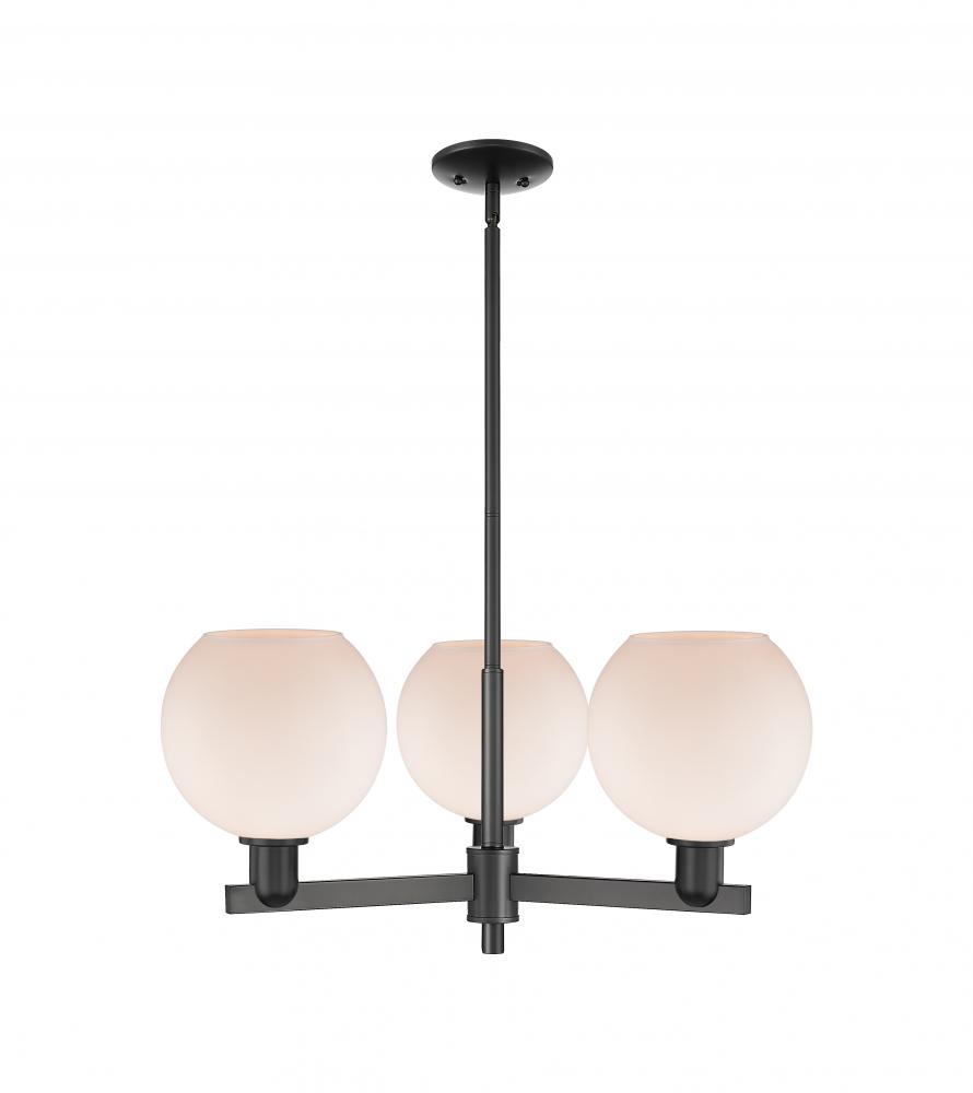 Athens - 3 Light - 30 inch - Matte Black - Stem hung - Pendant