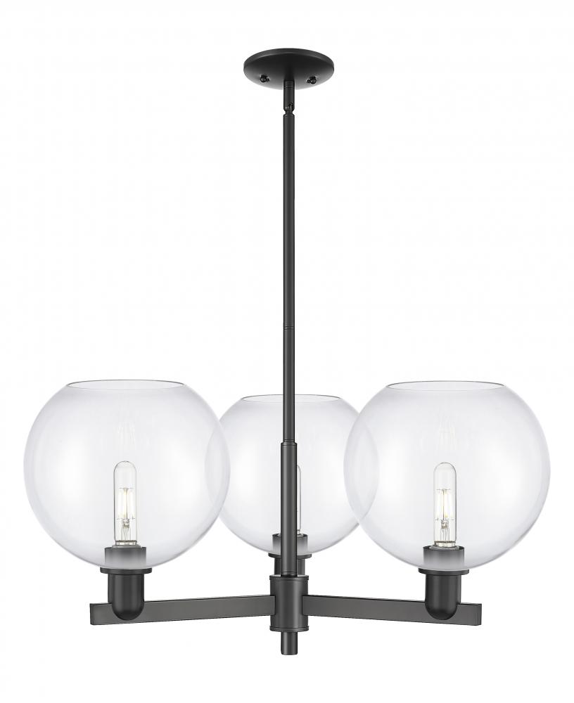 Athens - 3 Light - 32 inch - Matte Black - Stem hung - Pendant