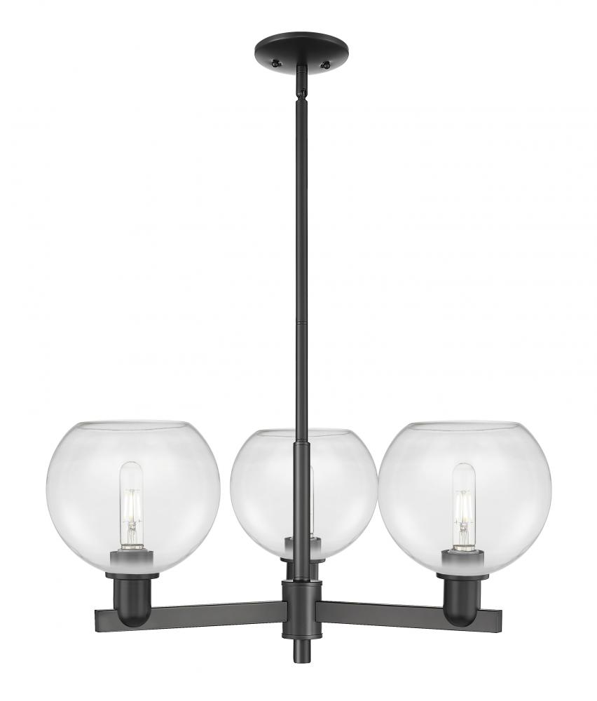 Athens - 3 Light - 30 inch - Matte Black - Stem hung - Pendant