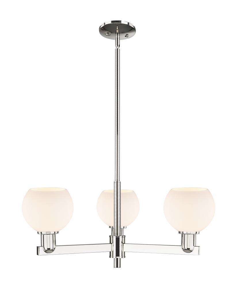 Athens - 3 Light - 28 inch - Polished Nickel - Stem hung - Pendant