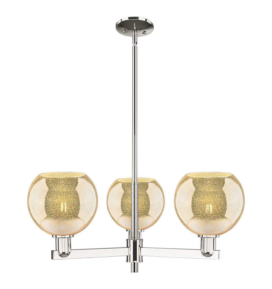 Athens - 3 Light - 30 inch - Polished Nickel - Stem hung - Pendant