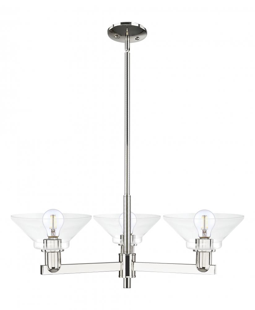 Orwell - 3 Light - 30 inch - Polished Nickel - Stem hung - Pendant