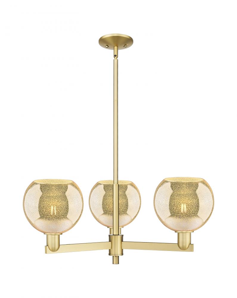 Athens - 3 Light - 30 inch - Satin Gold - Stem hung - Pendant