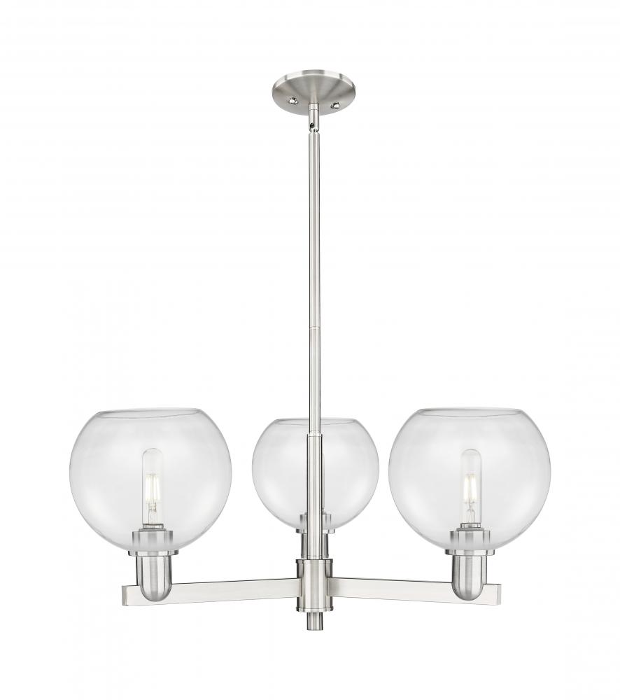 Athens - 3 Light - 30 inch - Satin Nickel - Stem hung - Pendant