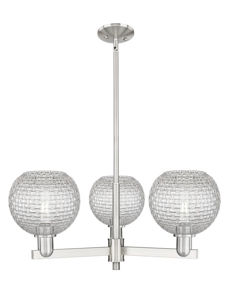 Athens - 3 Light - 30 inch - Satin Nickel - Stem hung - Pendant