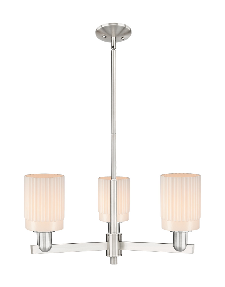 Hadley - 3 Light - 26 inch - Satin Nickel - Stem hung - Pendant