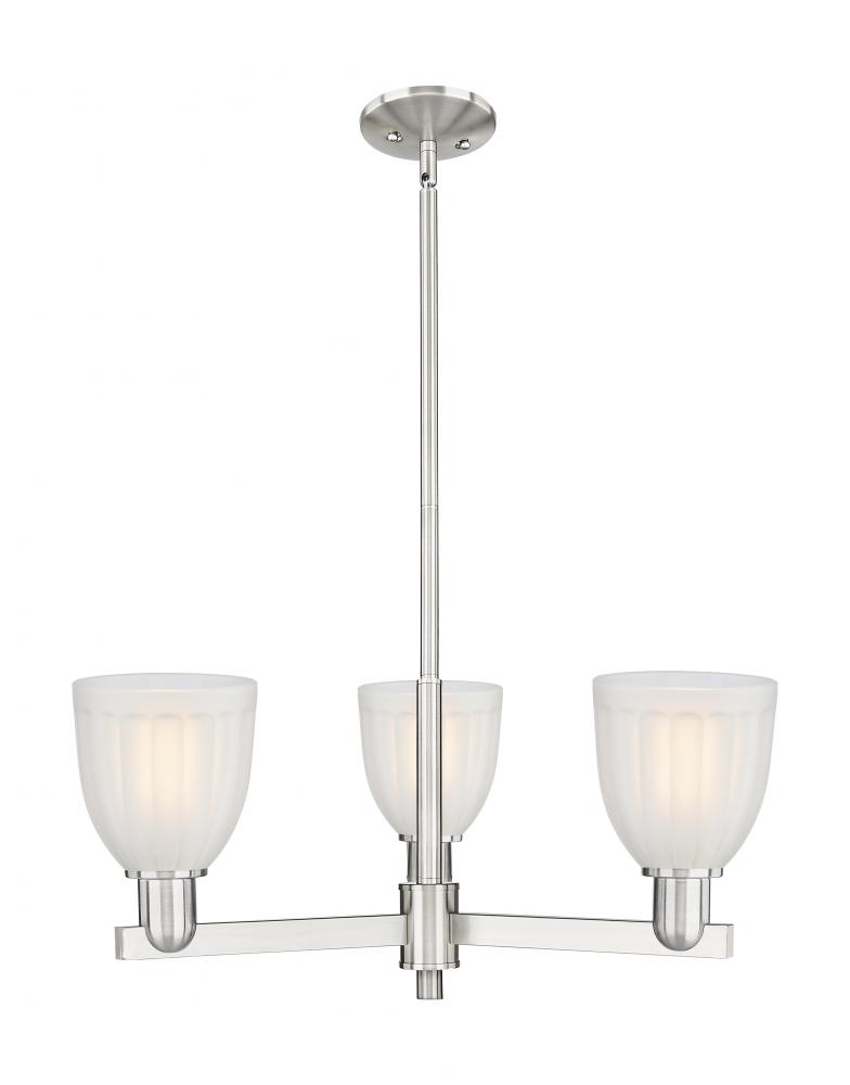 Brookfield - 3 Light - 28 inch - Satin Gold - Stem hung - Flush Mount