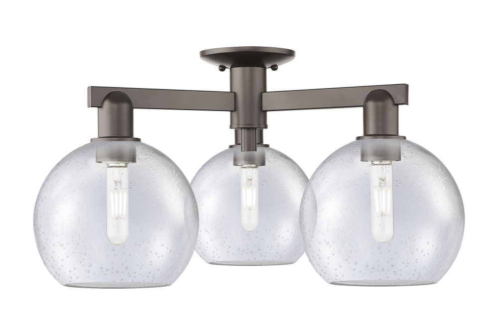 Athens - 3 Light - 26 inch - Oil Rubbed Bronze - Semi-Flush Mount