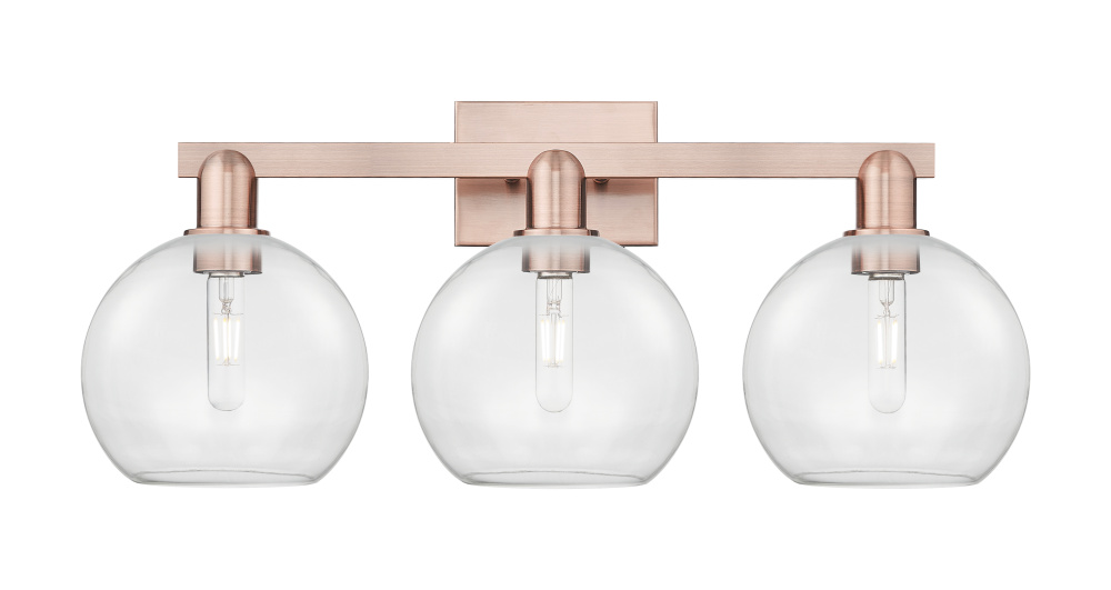 Athens - 3 Light - 27 inch - Antique Copper - Bath Vanity Light