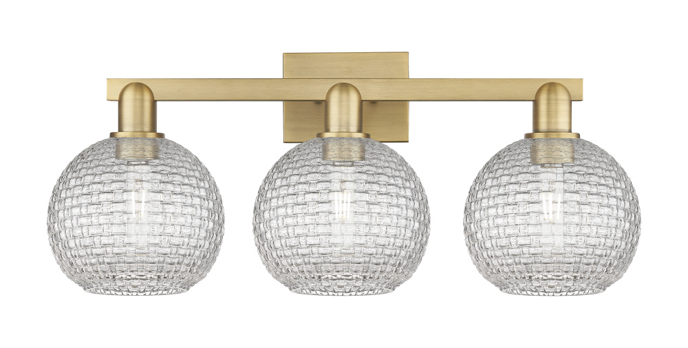 Athens - 3 Light - 27 inch - Brushed Brass - Bath Vanity Light