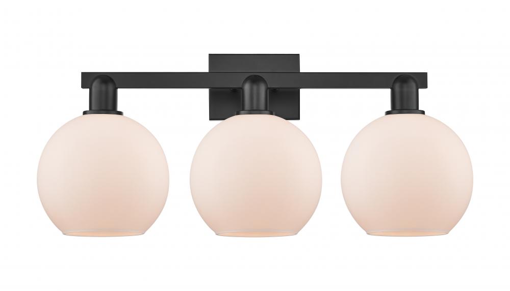 Athens - 3 Light - 27 inch - Matte Black - Bath Vanity Light