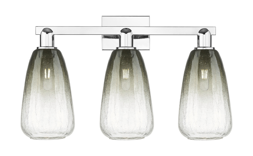 Brookhaven Almond - 3 Light - 26 inch - Polished Chrome - Bath Vanity Light
