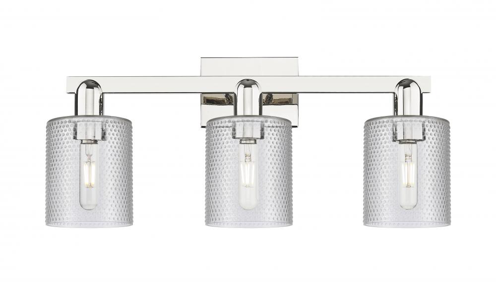 Cobbleskill - 3 Light - 24 inch - Polished Nickel - Bath Vanity Light