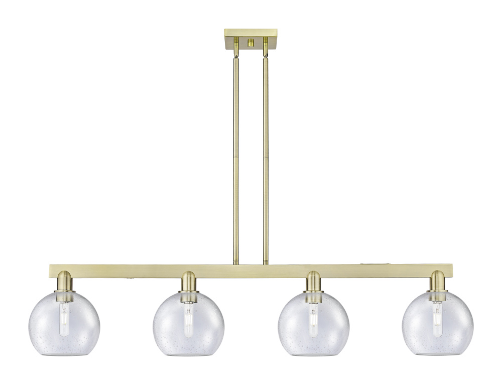 Athens - 4 Light - 51 inch - Antique Brass - Stem hung - Island Light