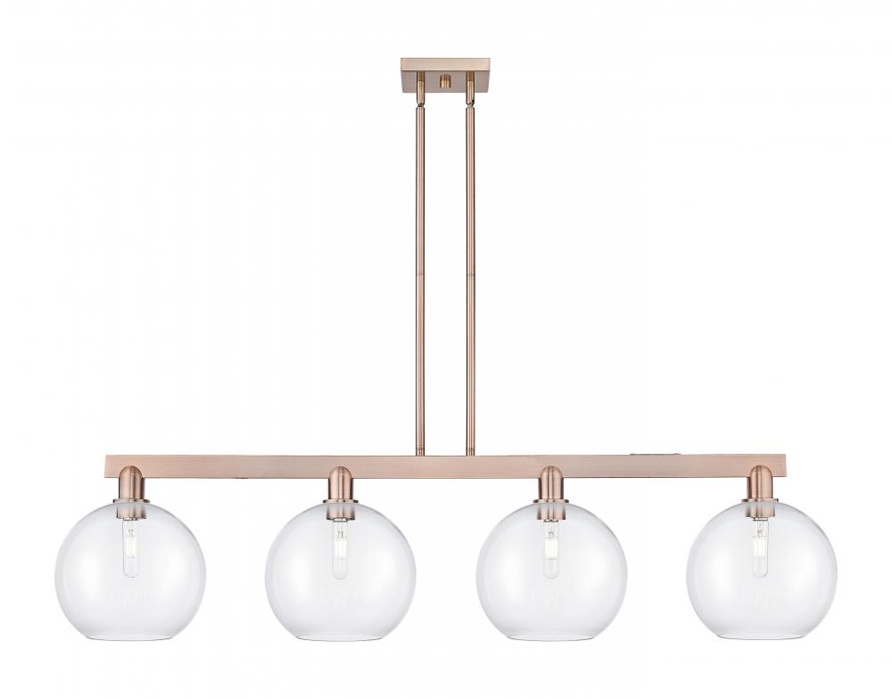 Athens - 4 Light - 53 inch - Antique Copper - Stem hung - Island Light