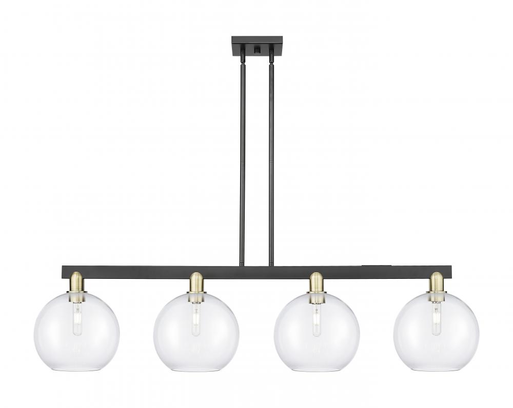 Athens - 4 Light - 53 inch - Black Antique Brass - Stem hung - Island Light